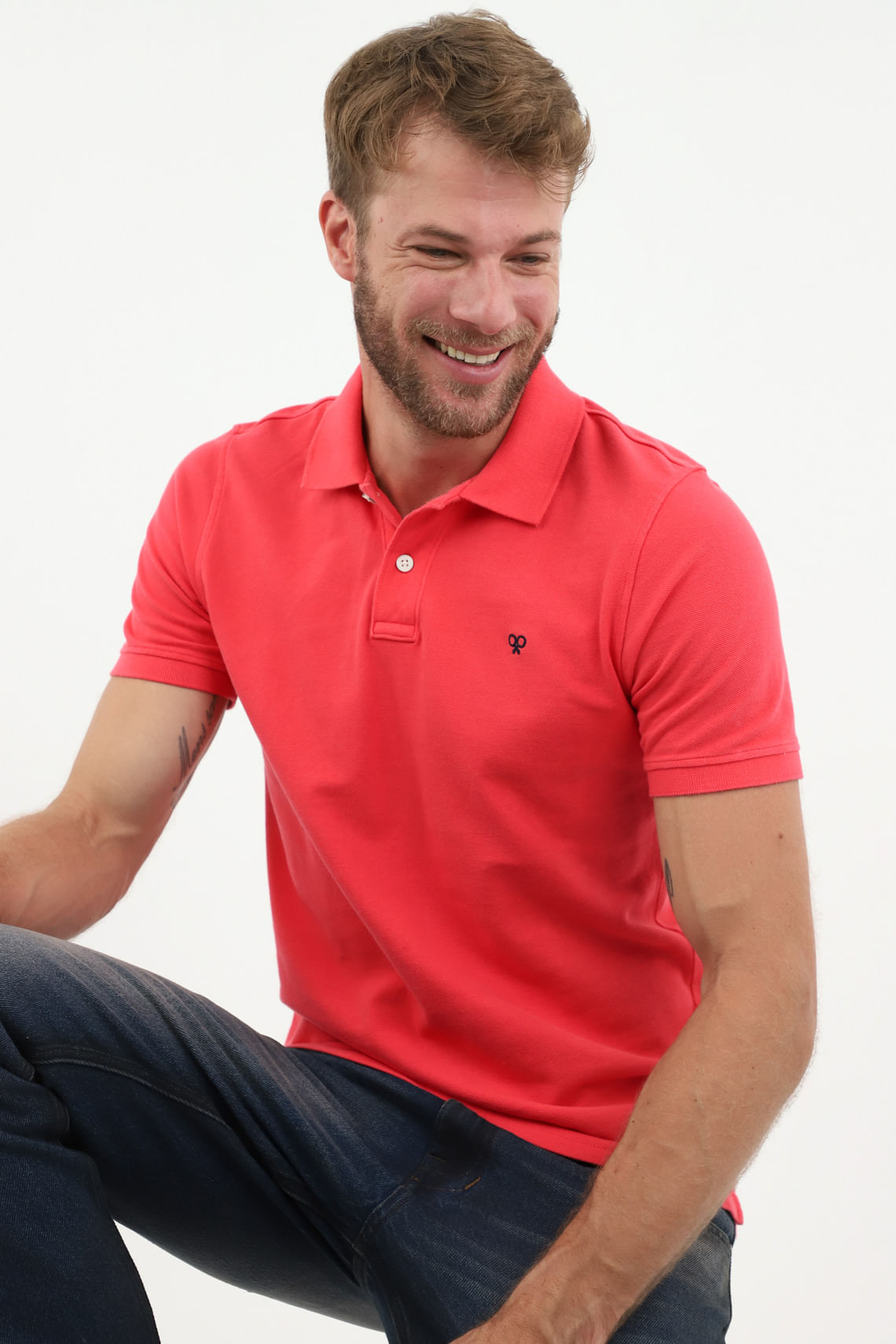 Camisa polo best sale rosada hombre