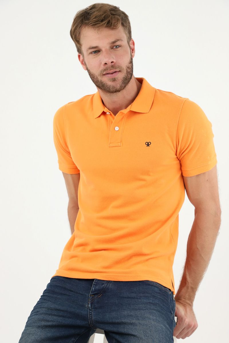 polos-para-hombre-tennis-naranja