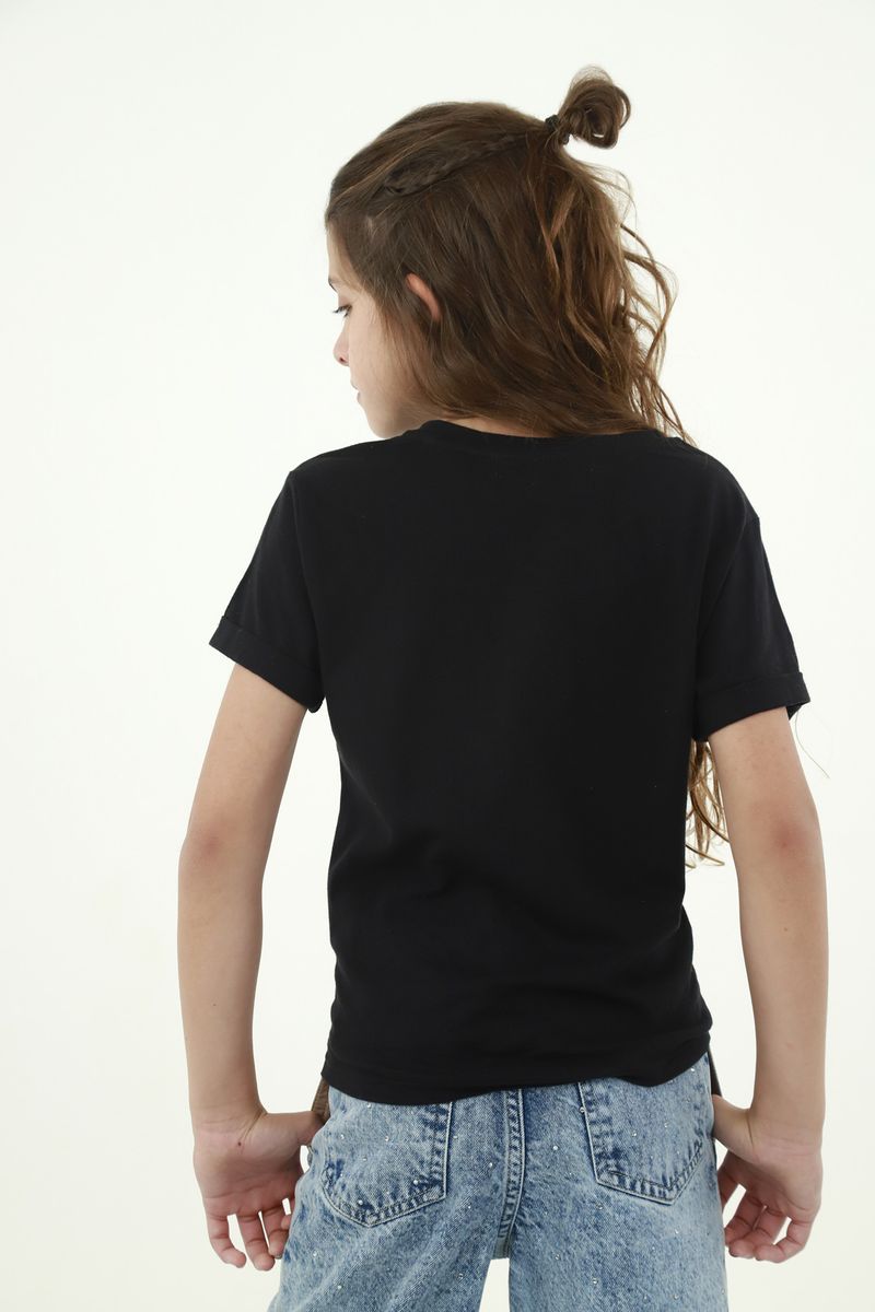 tshirt-para-niña-tennis-negro