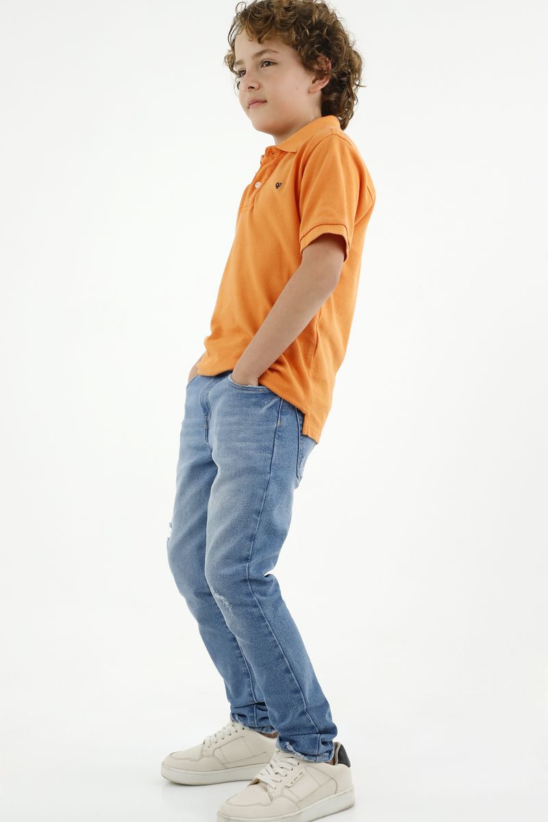 polos-para-niño-tennis-naranja
