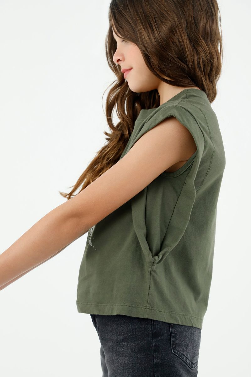 tshirt-para-niña-tennis-verde