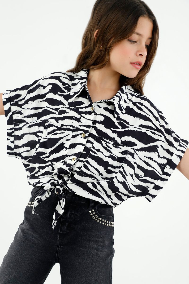 camisas-para-niña-tennis-negro
