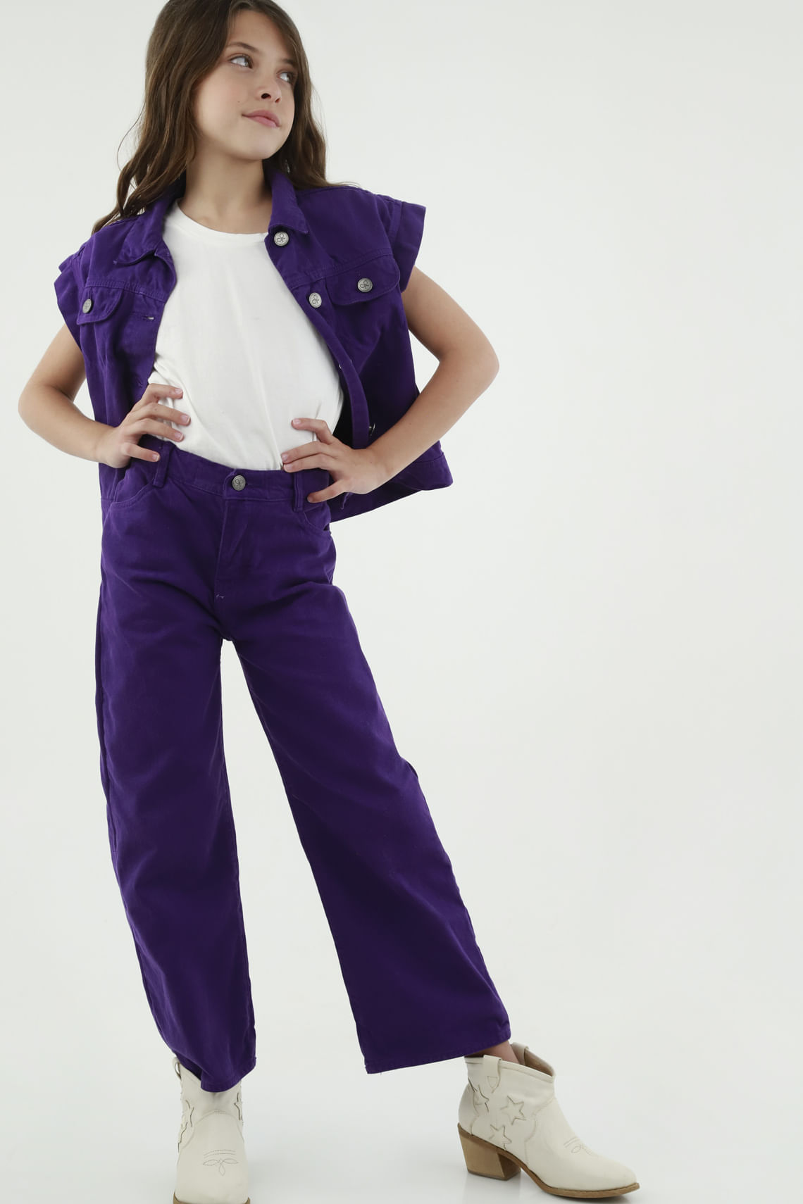 Pantalon 2025 morado niño