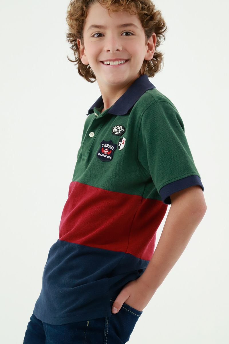 polos-para-niño-tennis-verde
