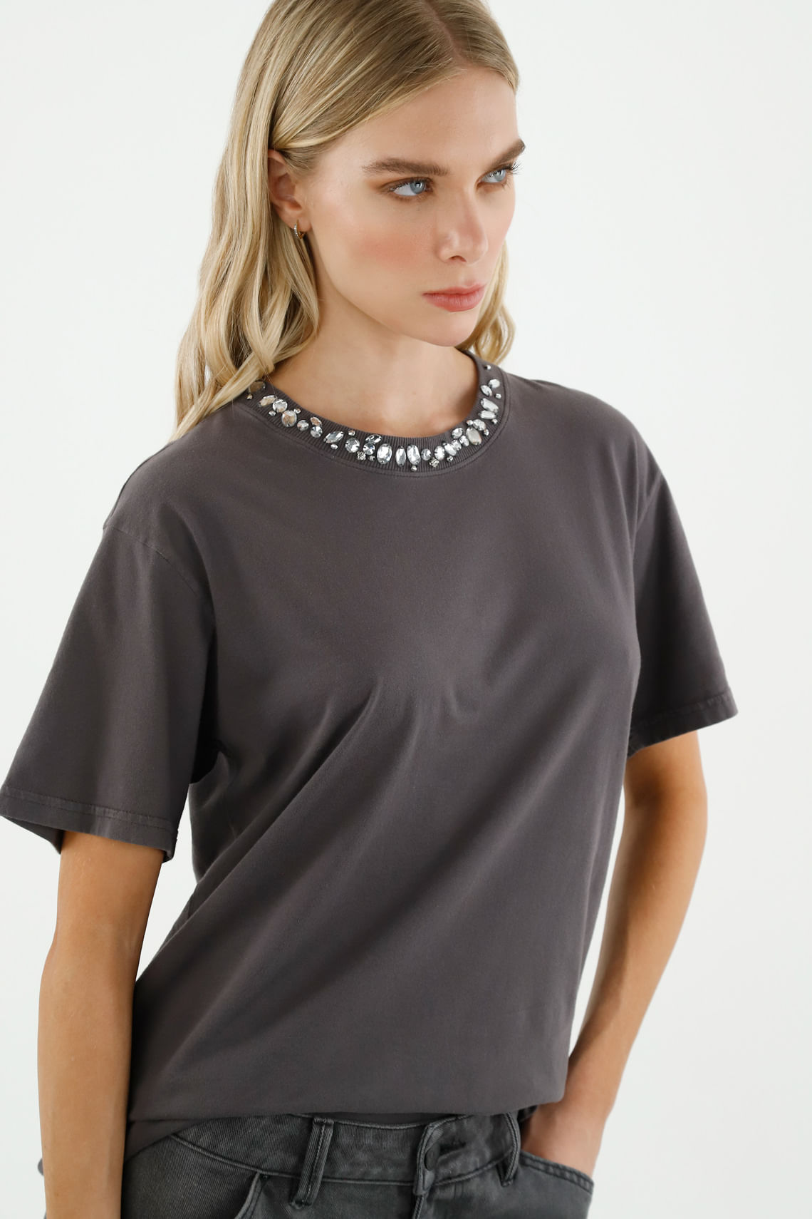  Camiseta básica orgánica para mujer, Gris (Pure Grey), XXL :  Generic: Ropa, Zapatos y Joyería