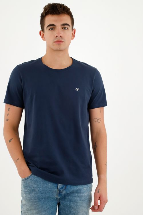Camiseta azul oscuro para hombre