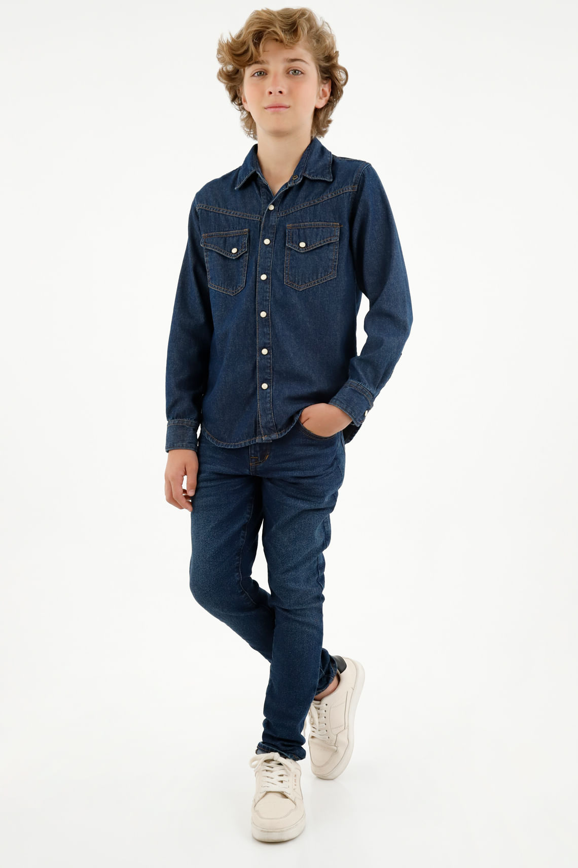 Camisas de best sale jean para niños