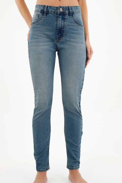 Jean super slim  azul para mujer