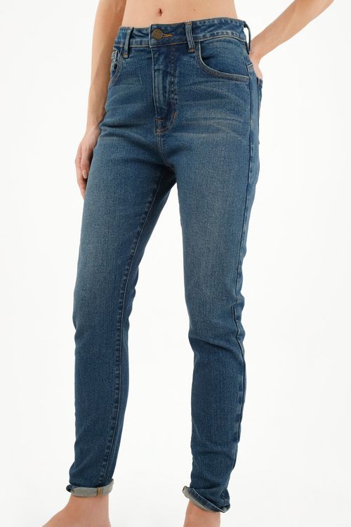 Jean tipo jegging azul  para mujer