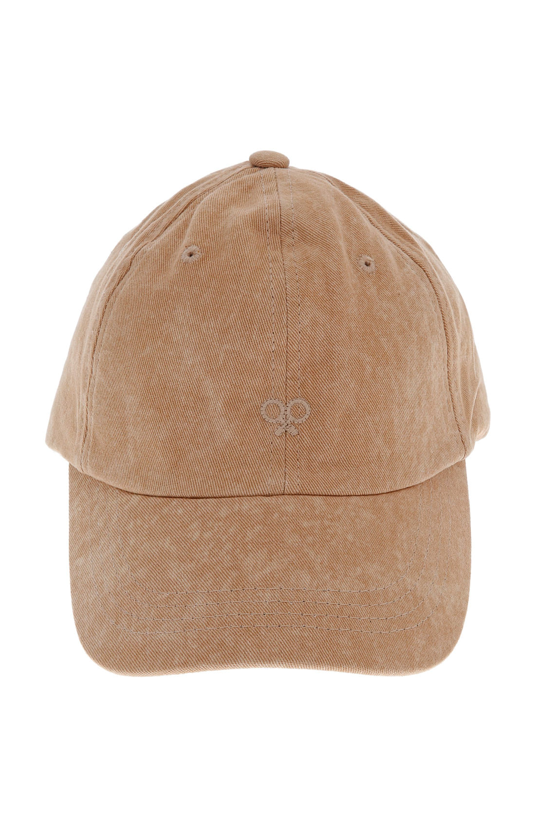 Gorra crudo con mini raqueta bordada para mujer
