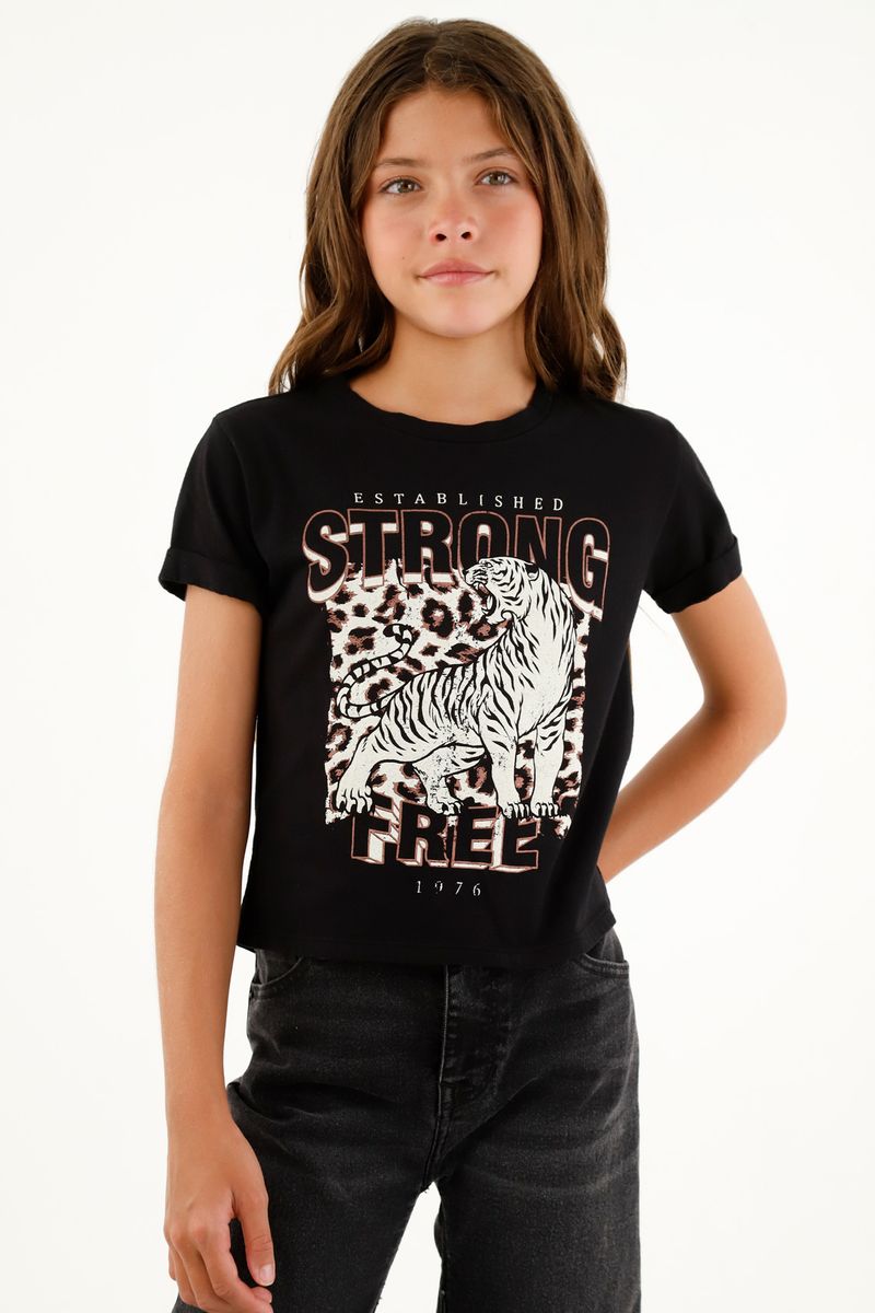 tshirt-para-niña-tennis-negro