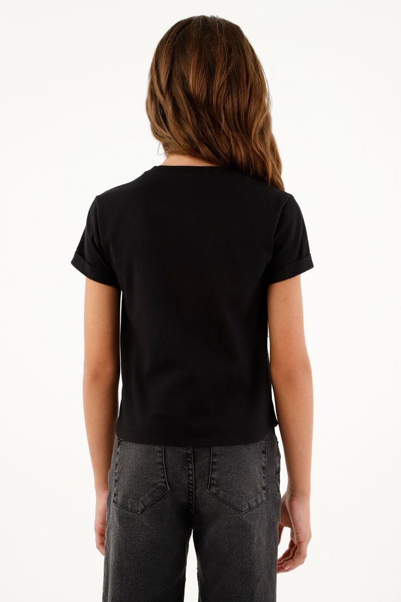 tshirt-para-niña-tennis-negro