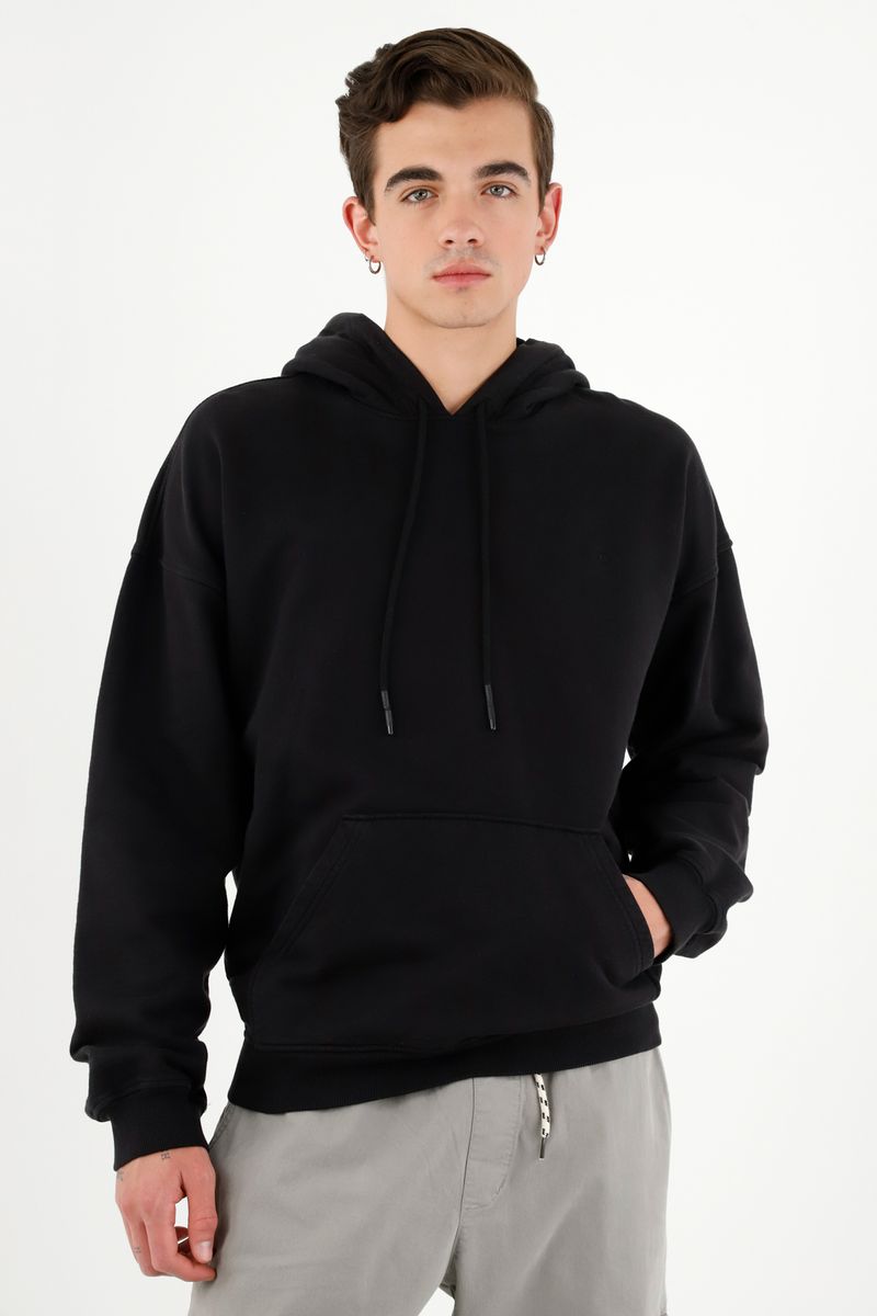 Hoodie discount negro hombre