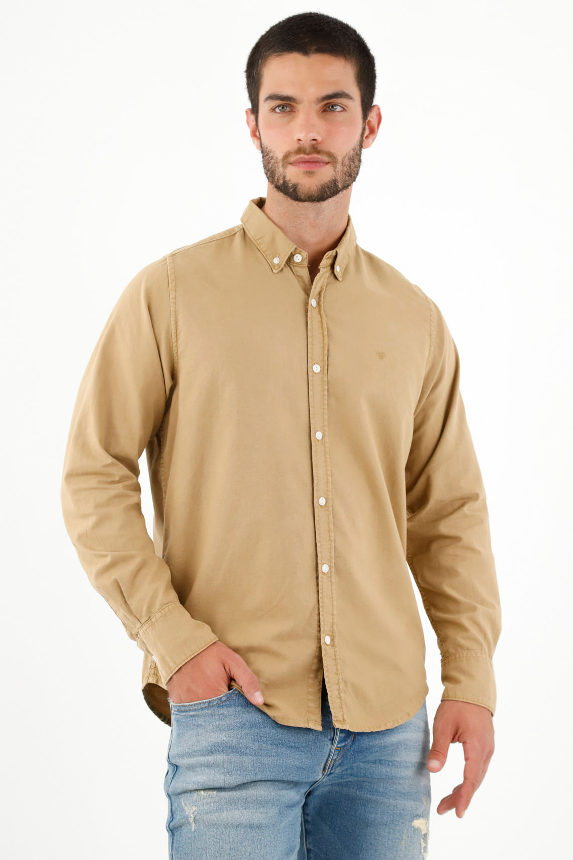 Camisas cafes cheap de hombre