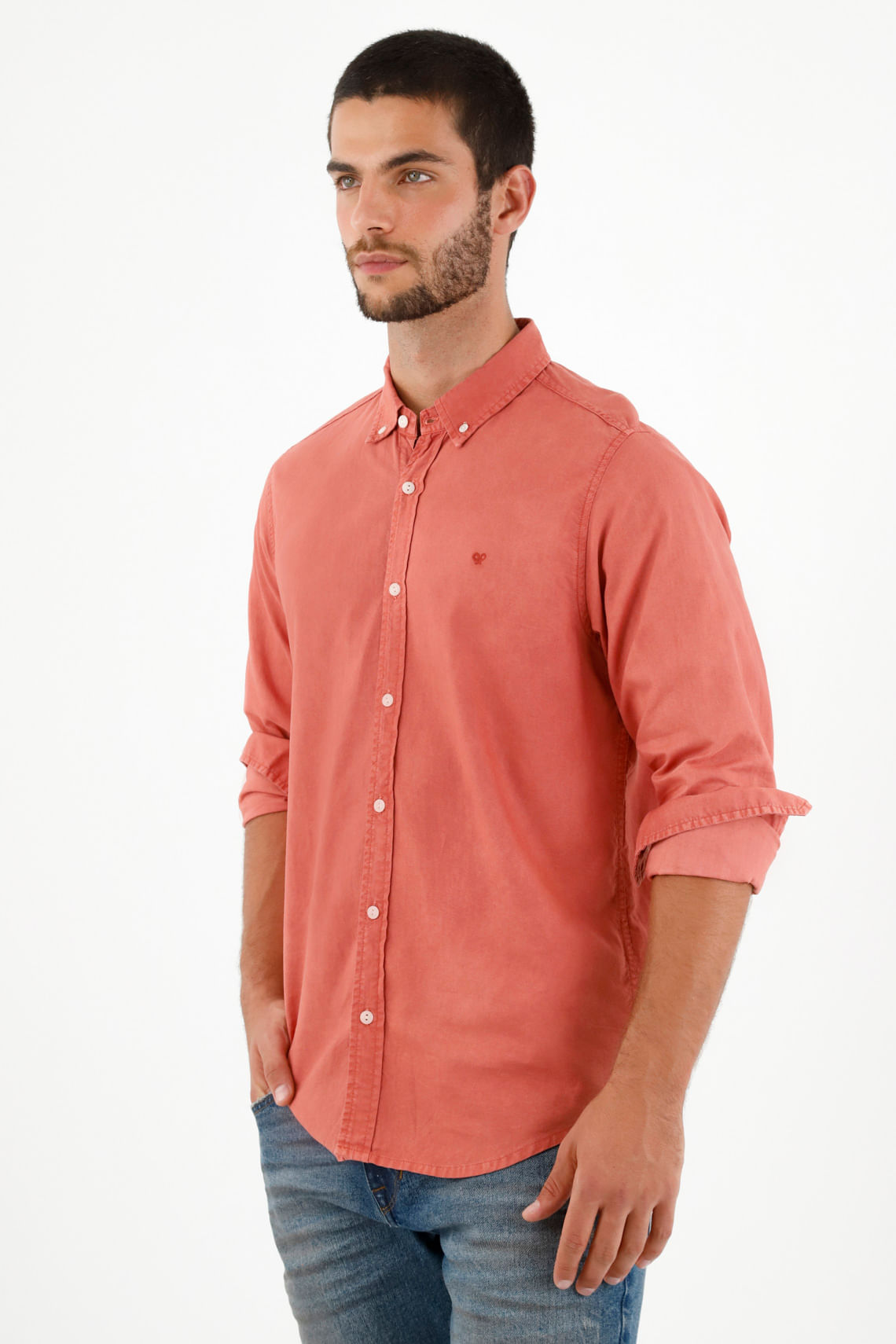 Camisa cheap naranja hombre