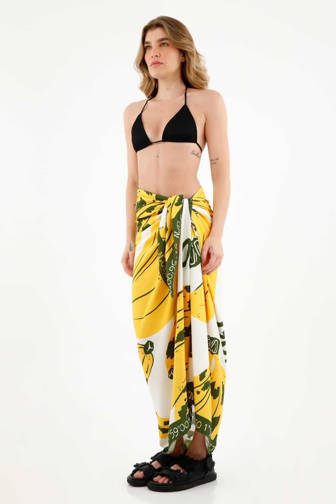 YELLOW TROPICAL SARONG