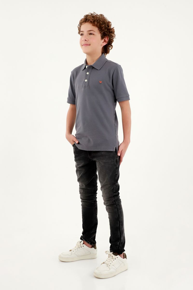 polos-para-niño-tennis-gris