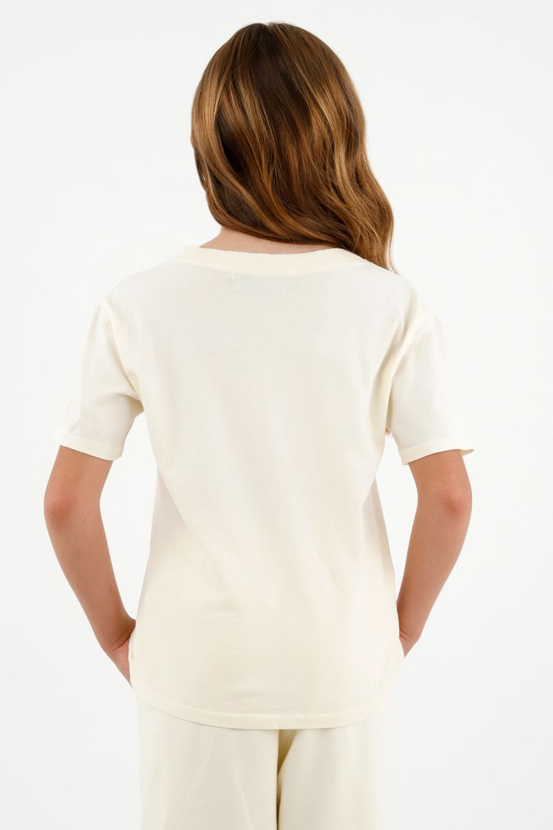 tshirt-para-niña-tennis-crudo