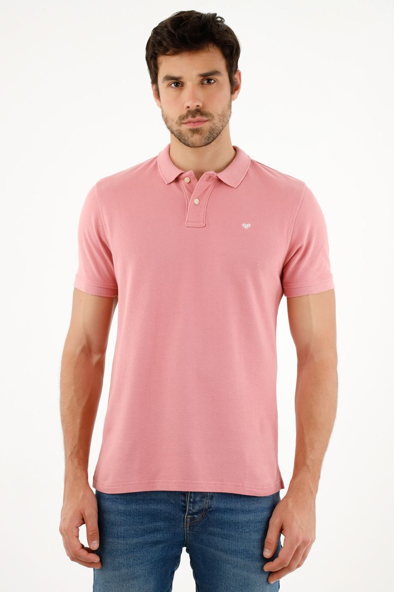 Polo rosado cheap para hombre