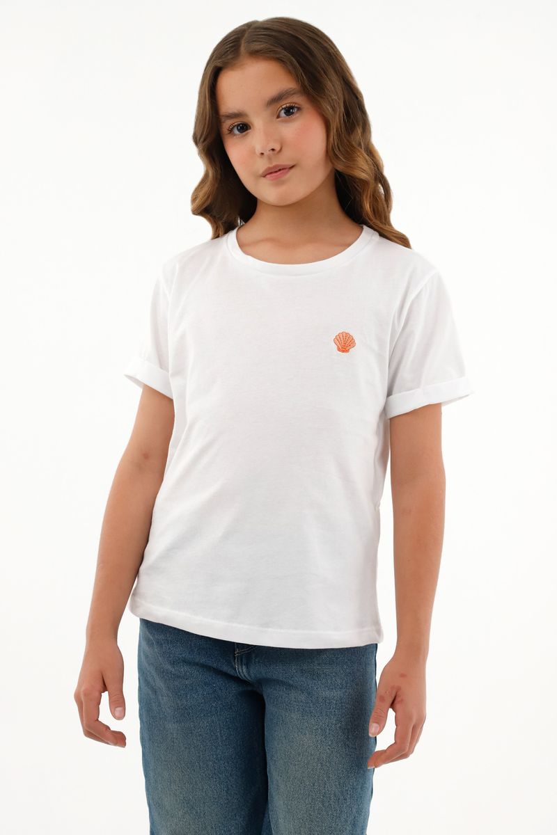 Camiseta blanca bordada hot sale