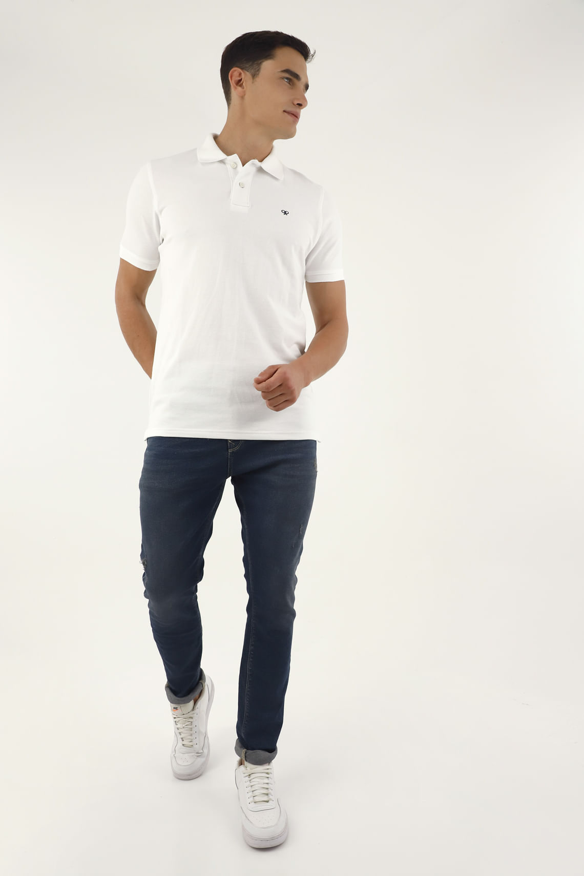 Tenis blancos polo online hombre