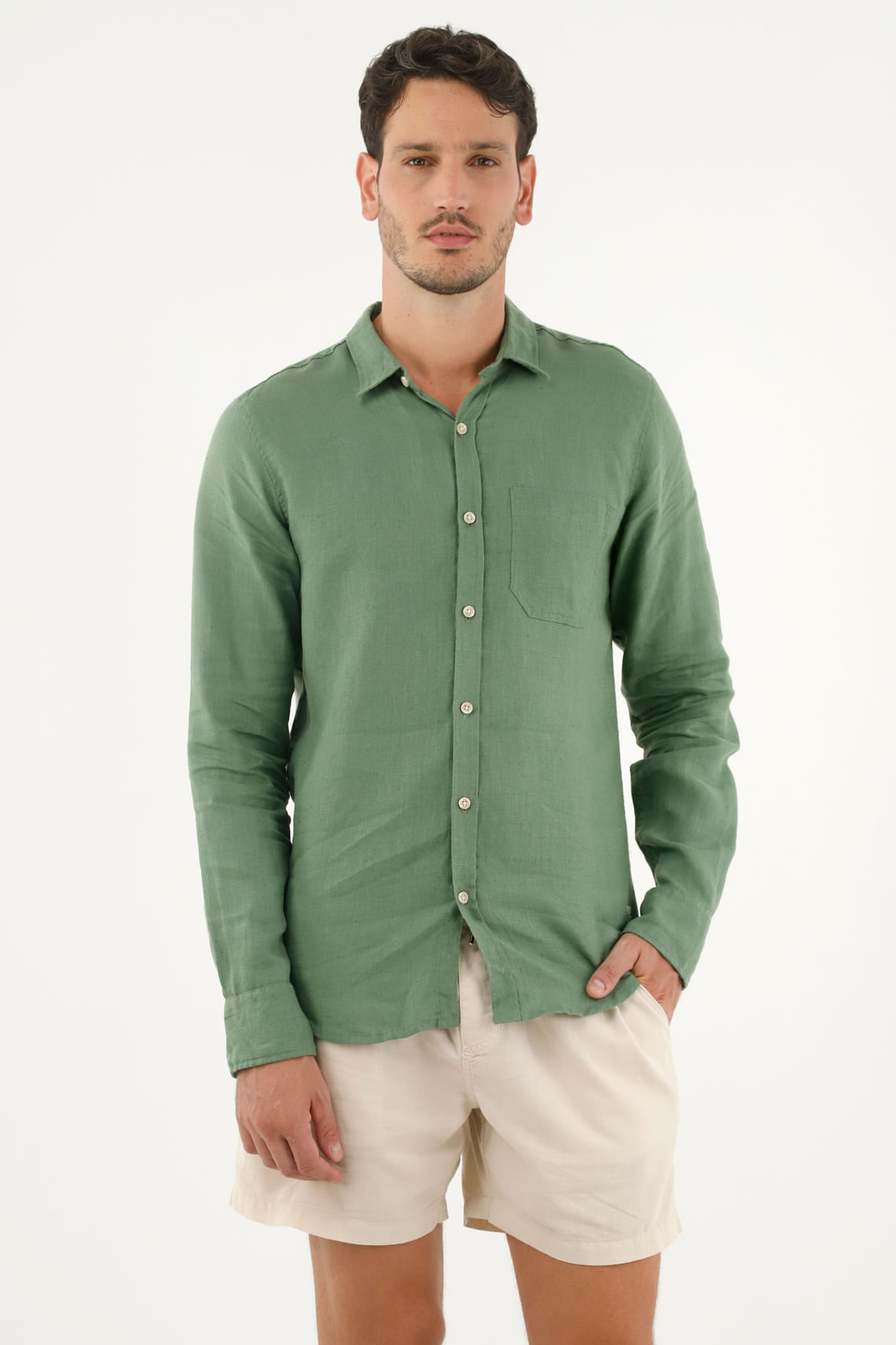 Camisas verdes para hombre online