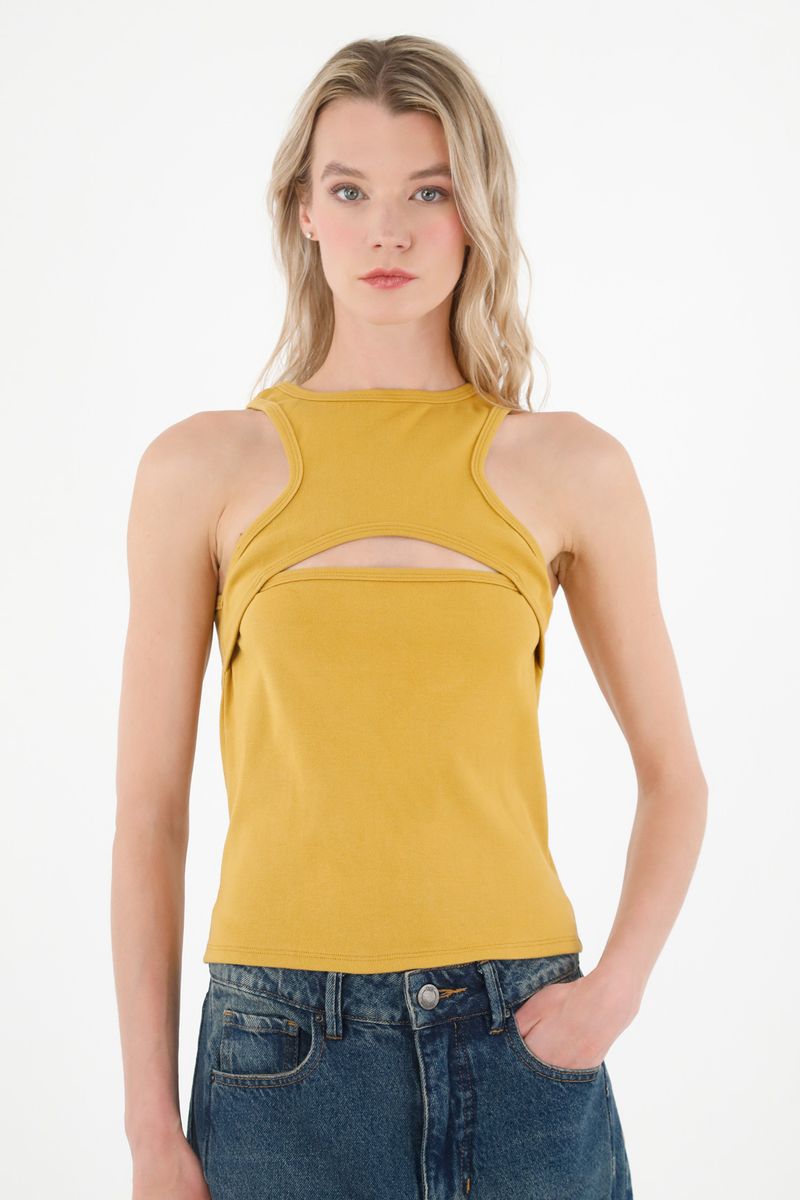 tshirt-para-mujer-topmark-amarillo