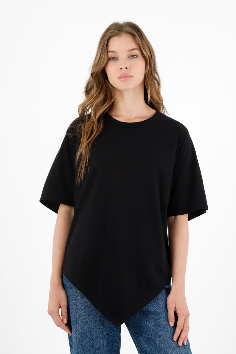 Camiseta negra mujer clearance
