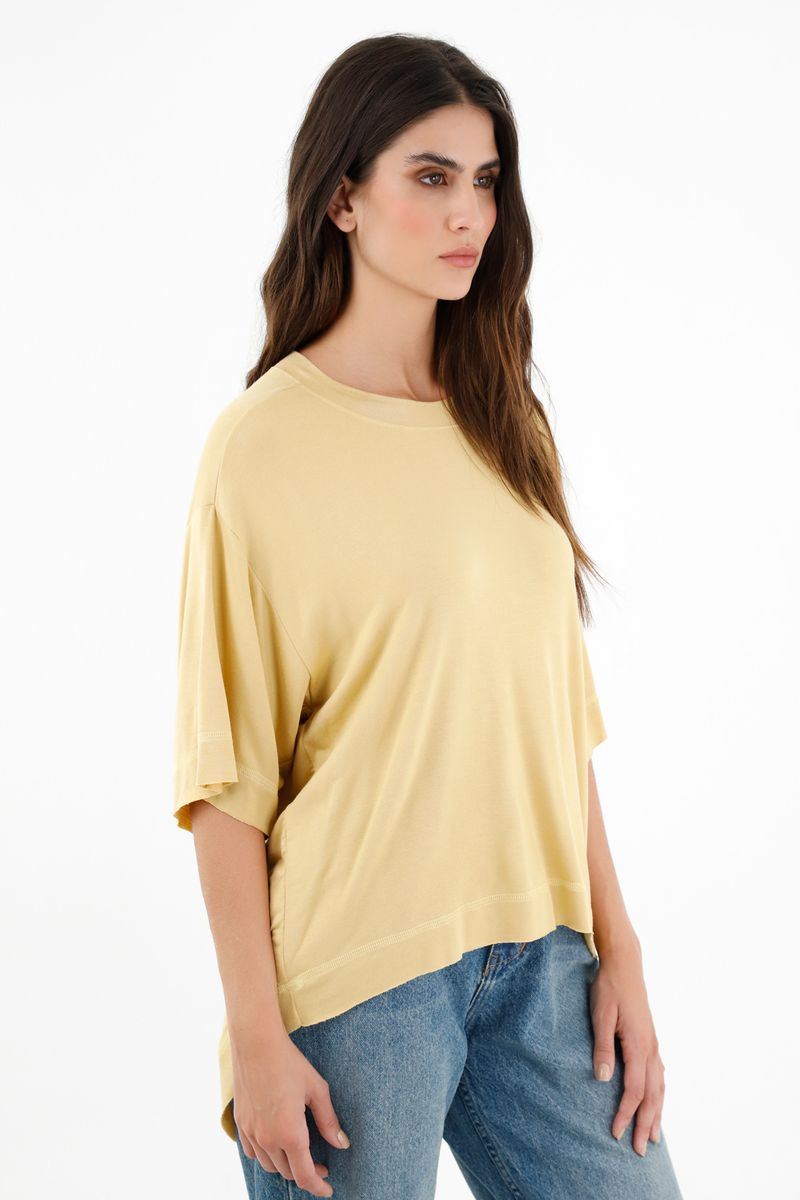 tshirt-para-mujer-topmark-amarillo