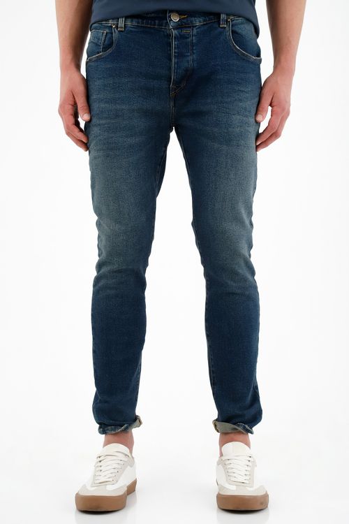 Jean Skinny azul tono oscuro para hombre