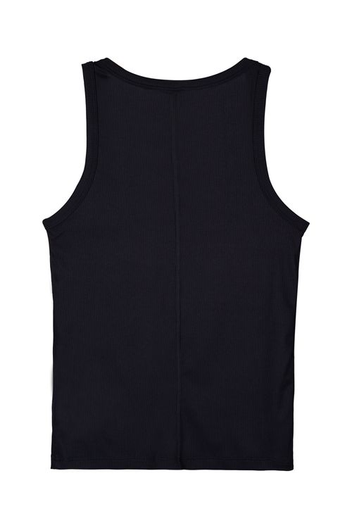 Camiseta manga sisa negra para mujer