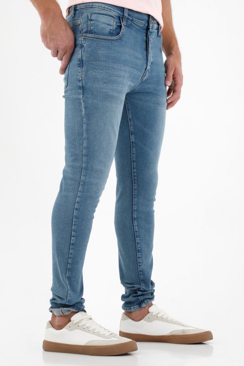 Jean super skinny azul para hombre