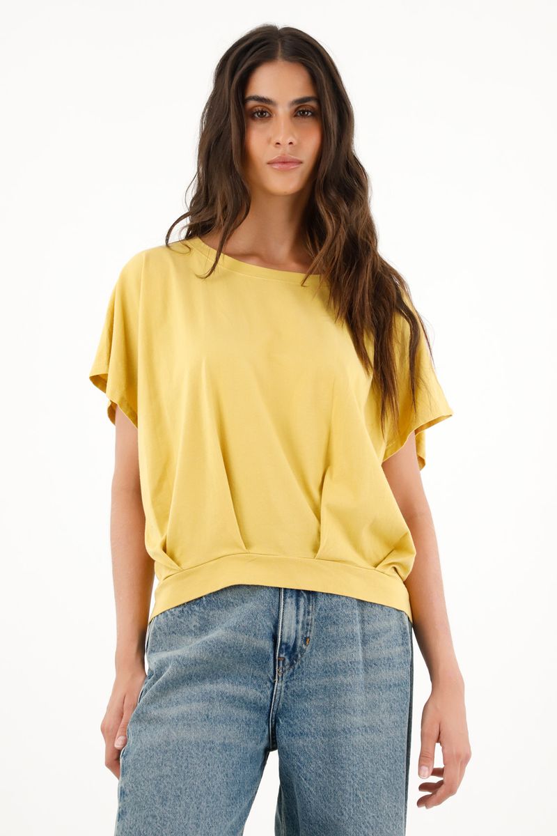 tshirt-para-mujer-topmark-amarillo