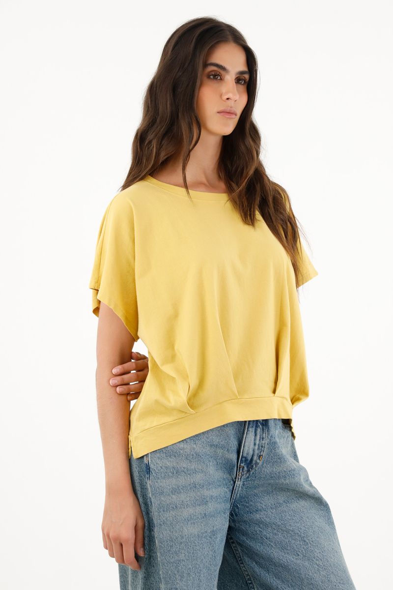 tshirt-para-mujer-topmark-amarillo
