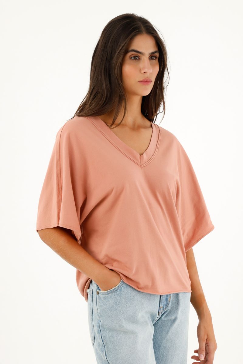 tshirt-para-mujer-topmark-naranja