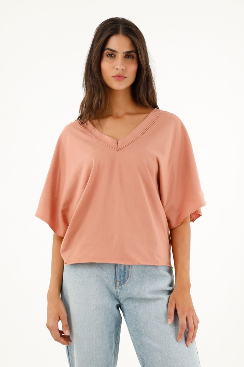 tshirt-para-mujer-topmark-naranja