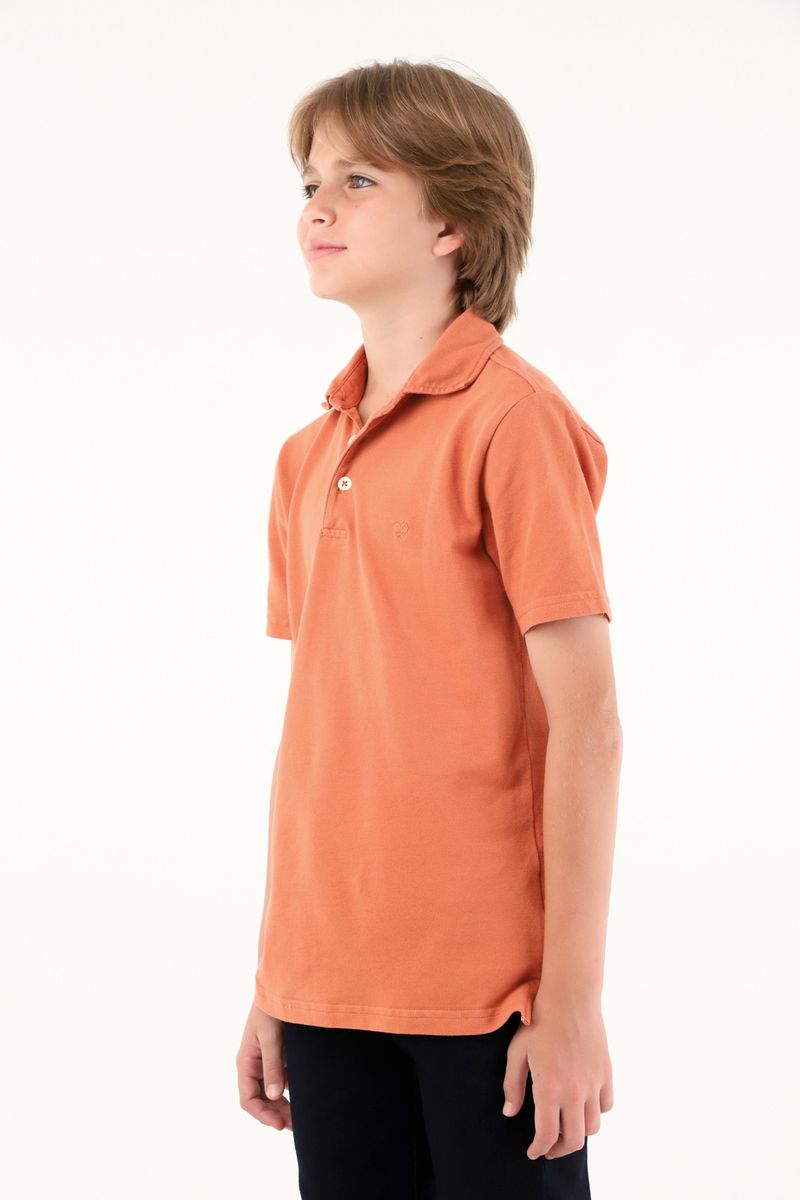 polos-para-nino-tennis-naranja