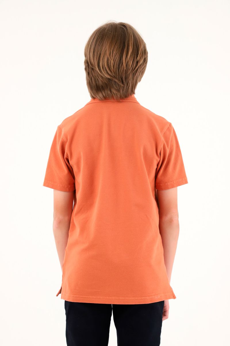 polos-para-nino-tennis-naranja