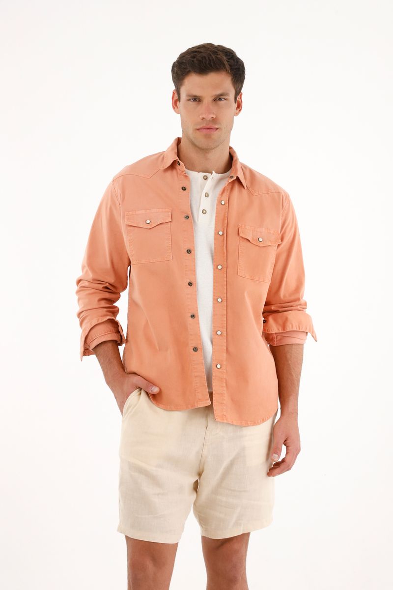 camisas-para-hombre-tennis-naranja