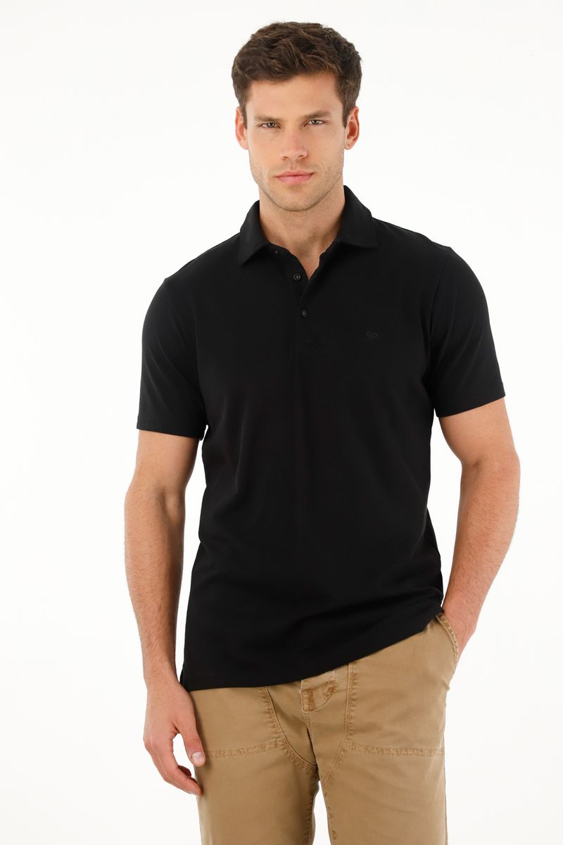 polos-para-hombre-tennis-negro