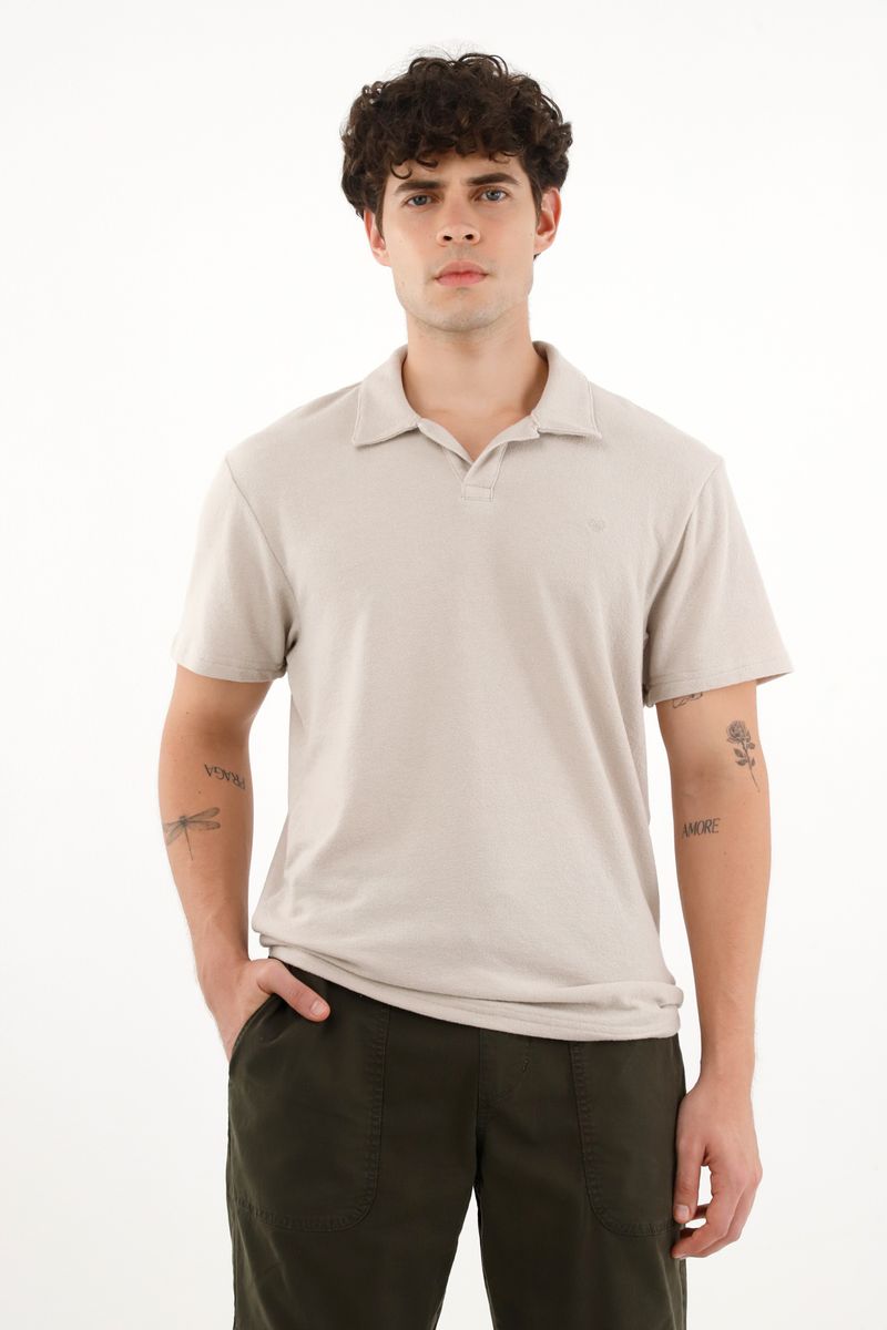 polos-para-hombre-tennis-gris