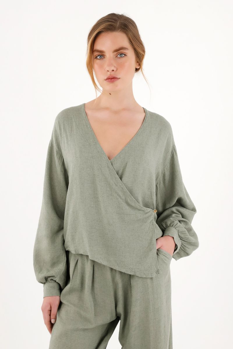 camisas-para-mujer-topmark-verde