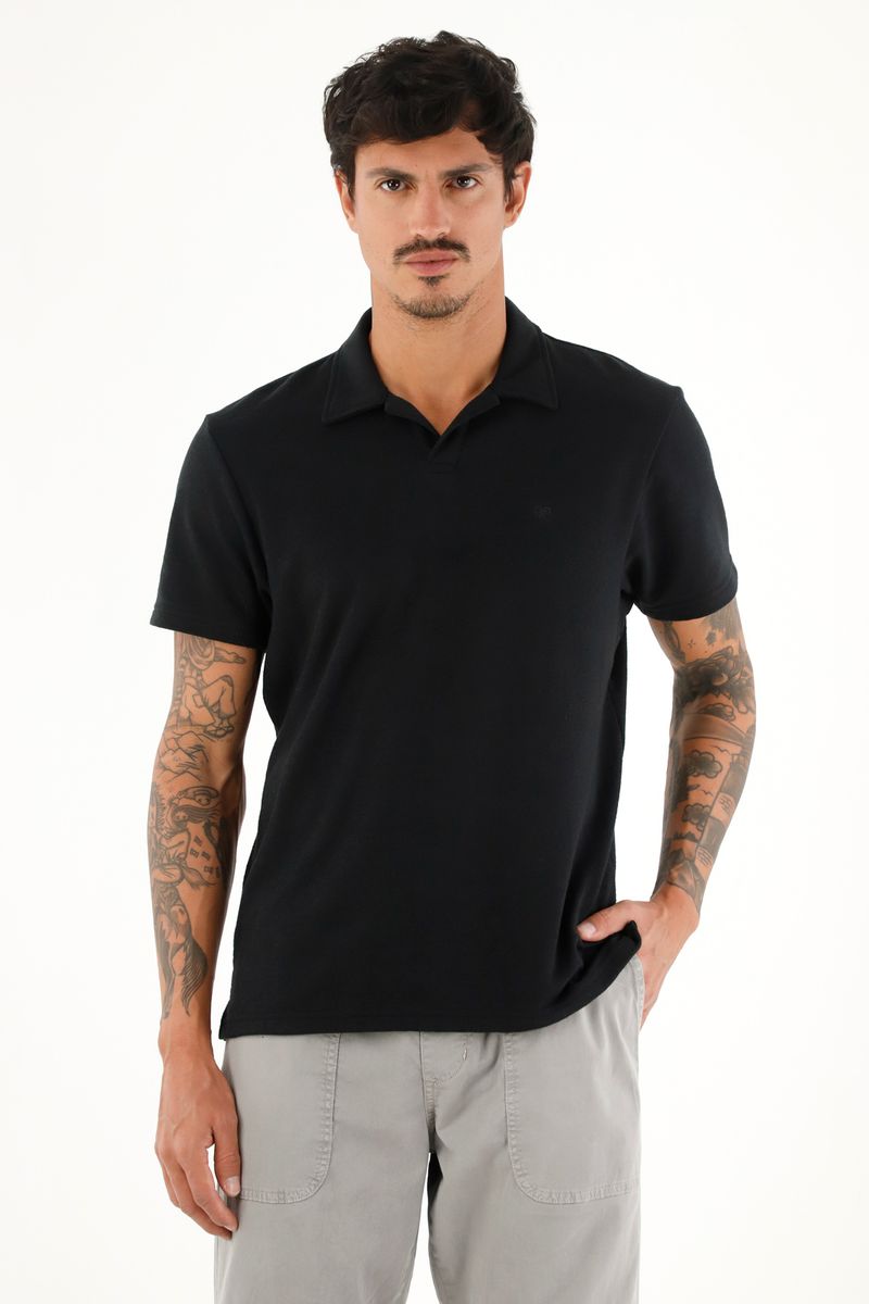 polos-para-hombre-tennis-negro