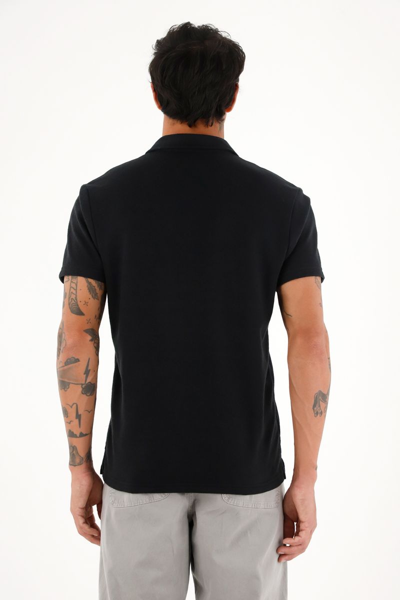 polos-para-hombre-tennis-negro