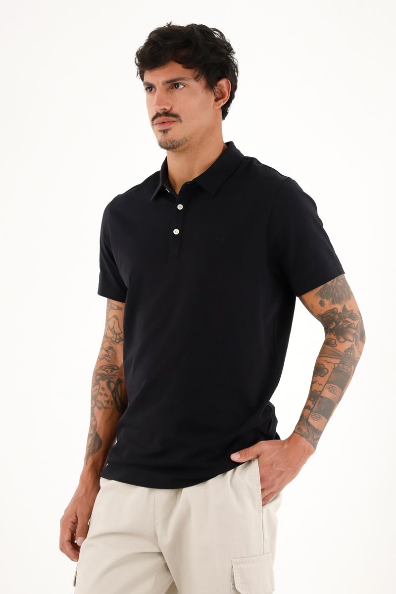 polos-para-hombre-tennis-negro