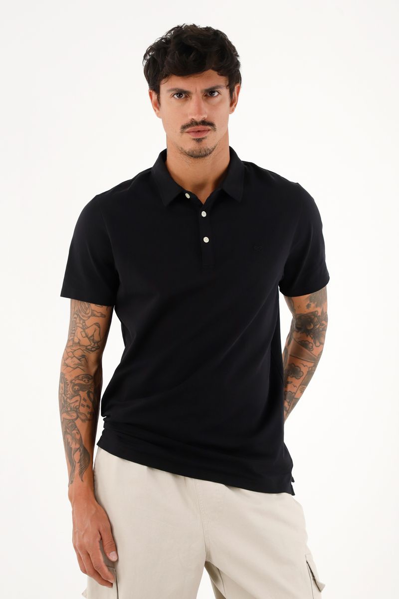 polos-para-hombre-tennis-negro