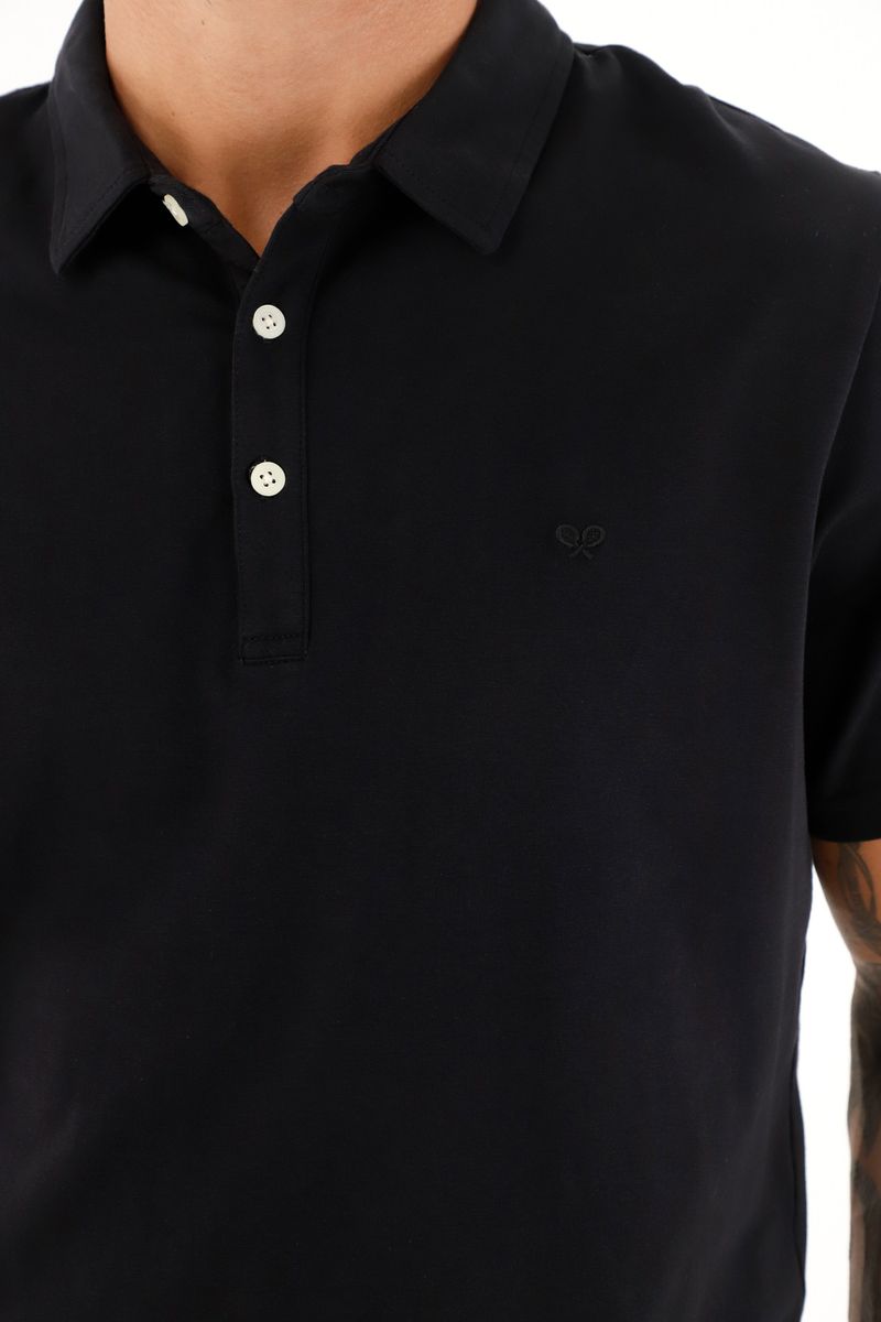 polos-para-hombre-tennis-negro