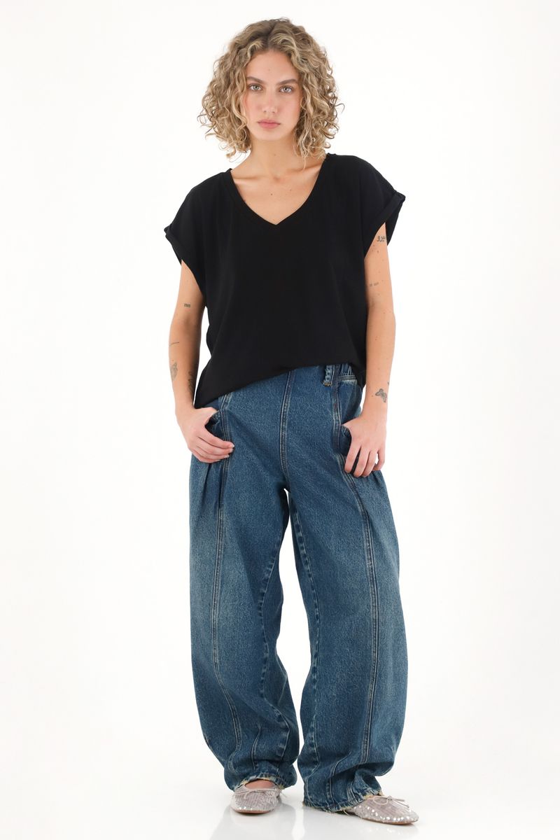 tshirt-para-mujer-topmark-negro