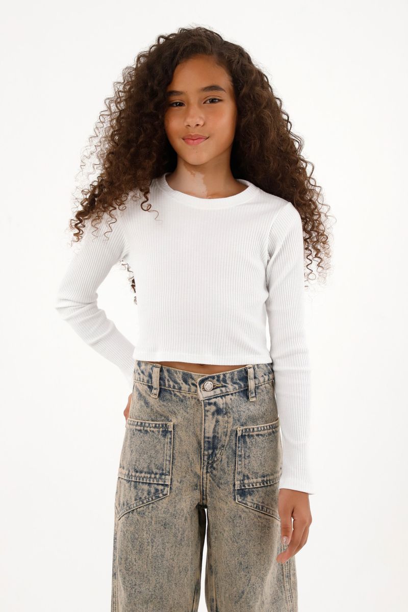 tshirt-para-nina-tennis-blanco