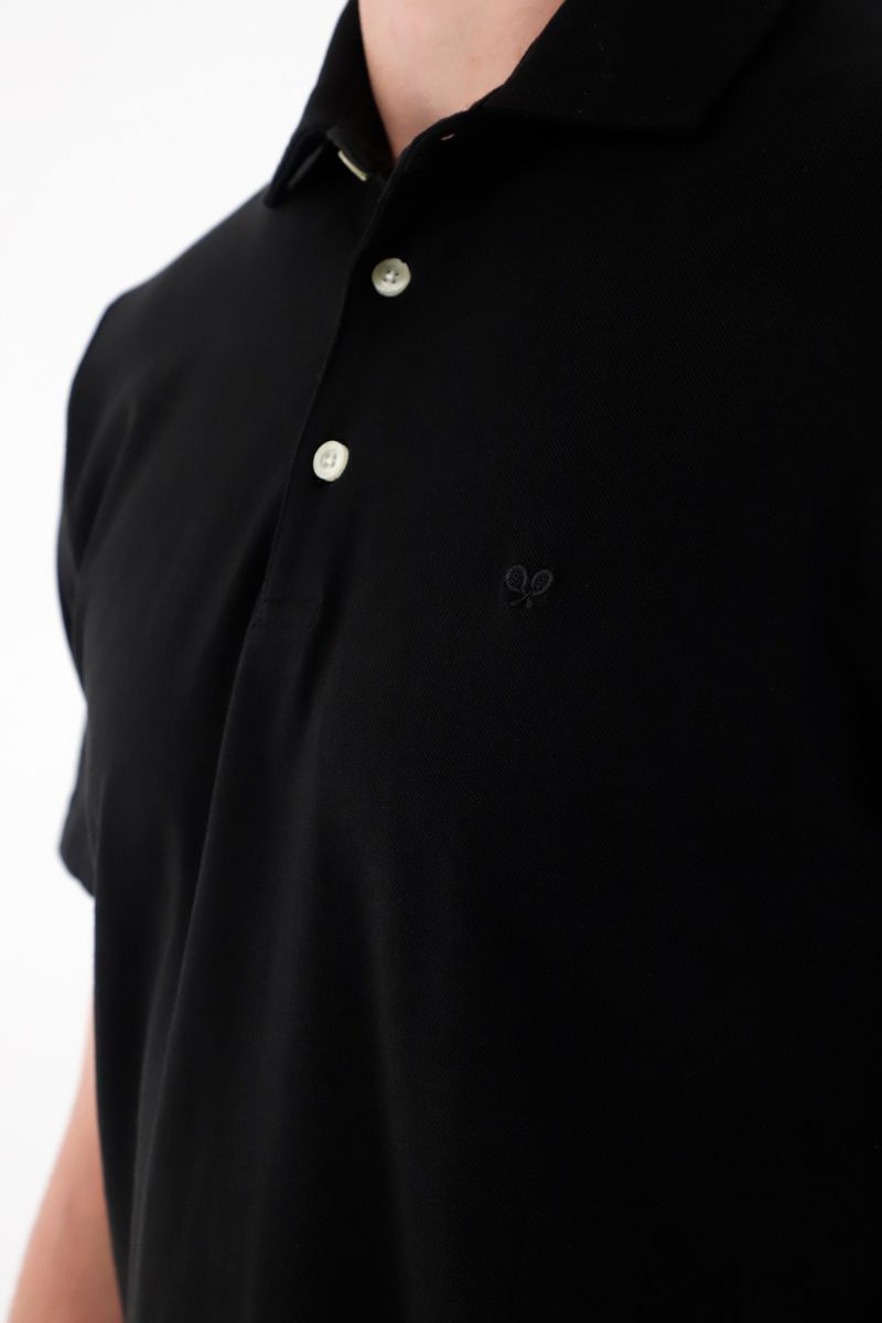 polos-para-hombre-tennis-negro